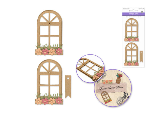 3D Paper & Burlap Floral Accents Self-Stick