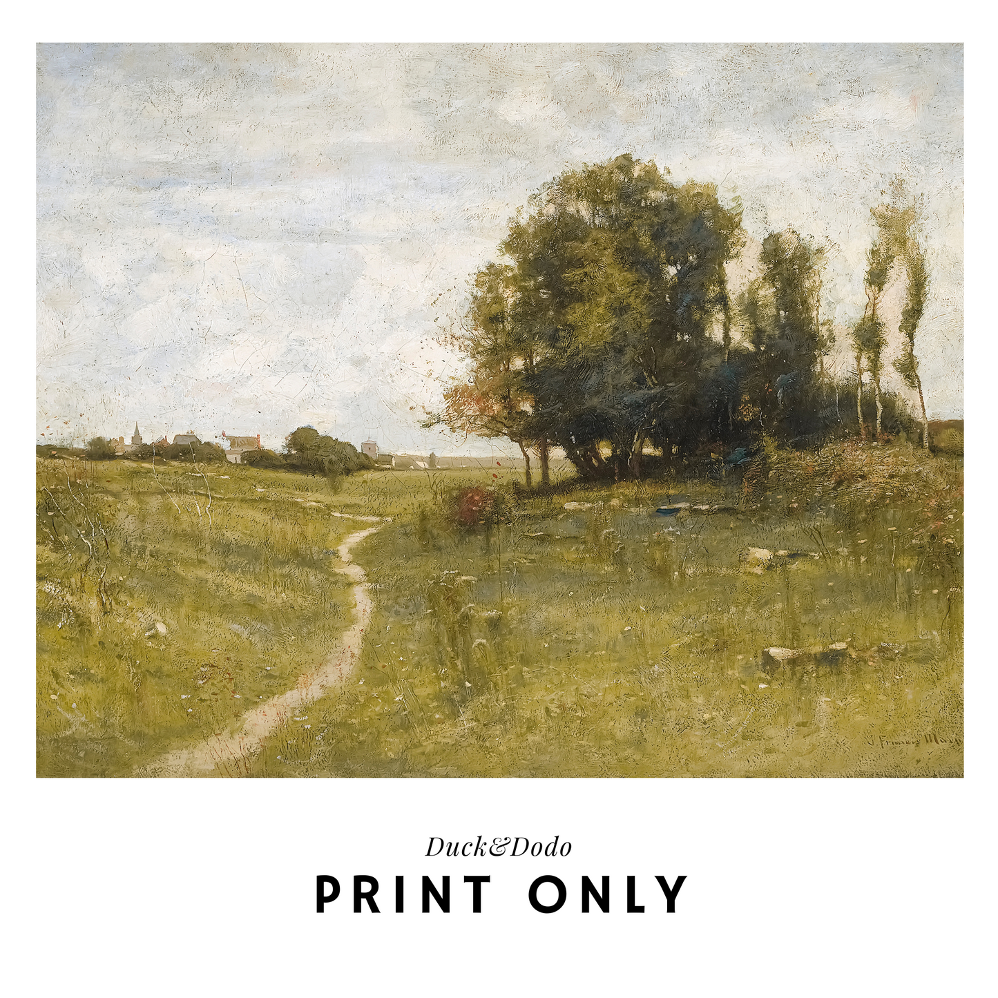 Crackle Green Fields Print