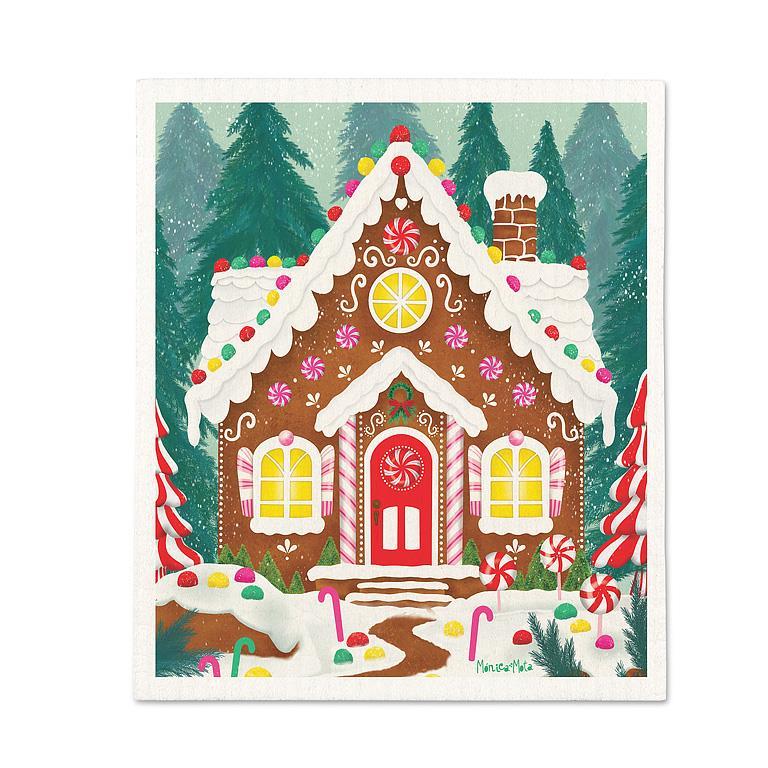 Gingerbread House Dishcloth