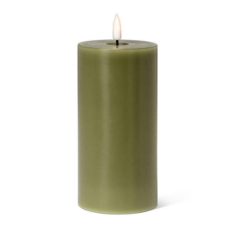 LED Pillar Candle 6" green