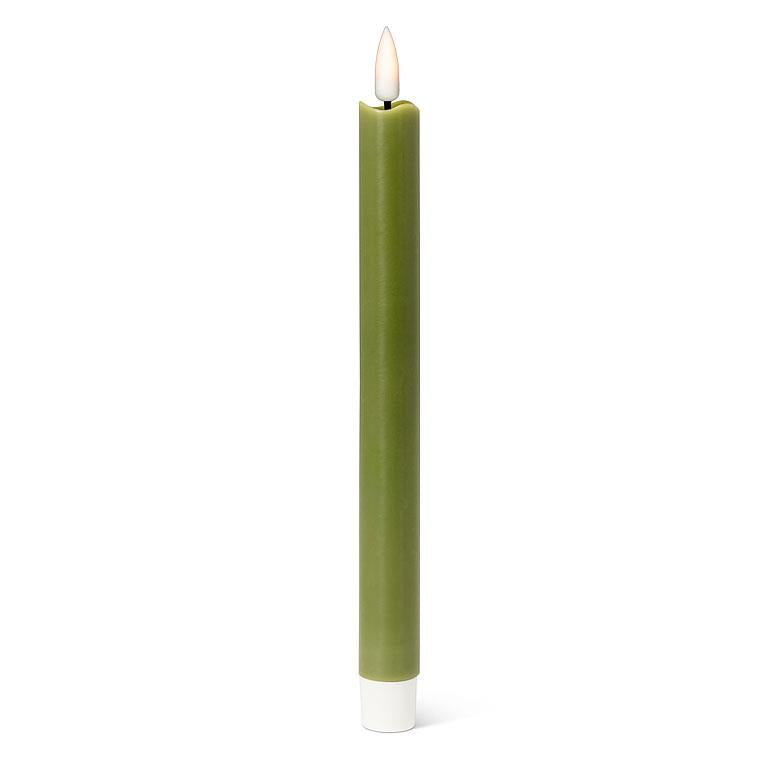 Taper Candle. Set of 2 - Green