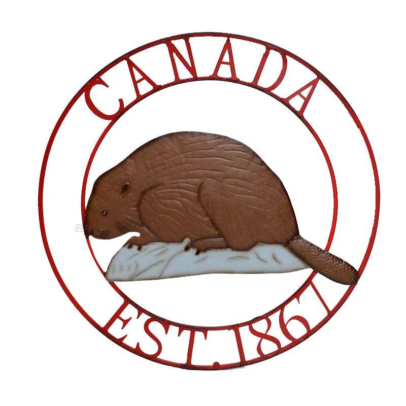 Canada Beaver Metal Sign