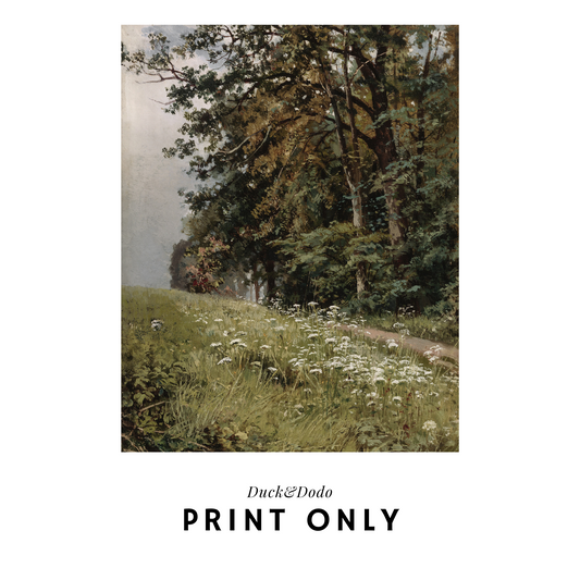 Green field with trail Print