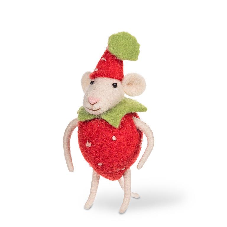 Mouse in Strawberry Costume