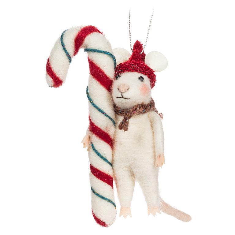 Holiday Mouse w/Hat & Candy Can