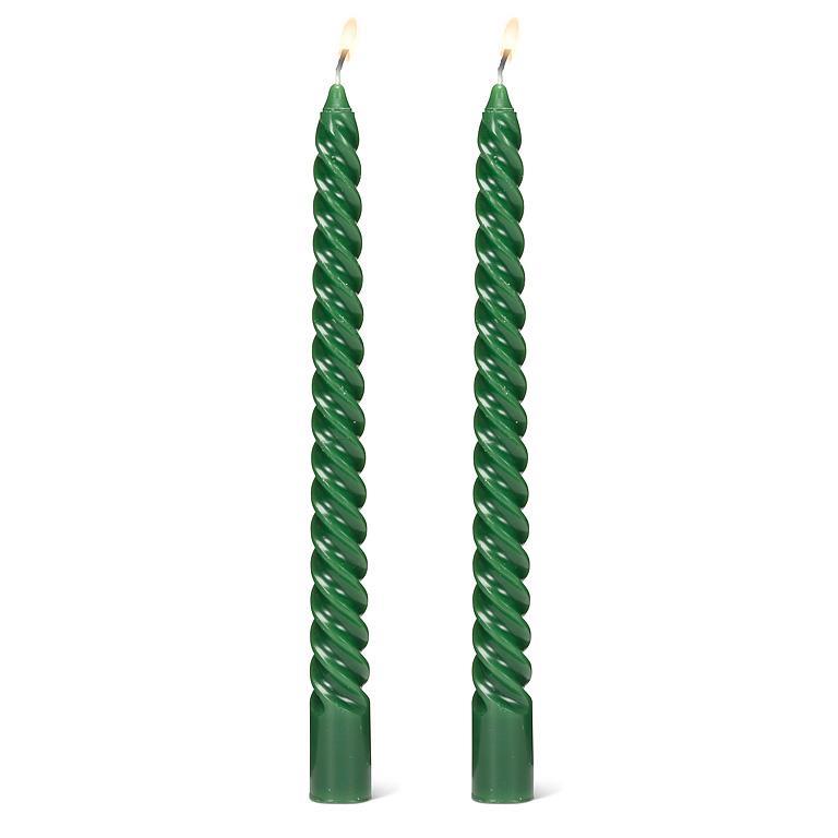 Spiral Taper Candle - Hunter