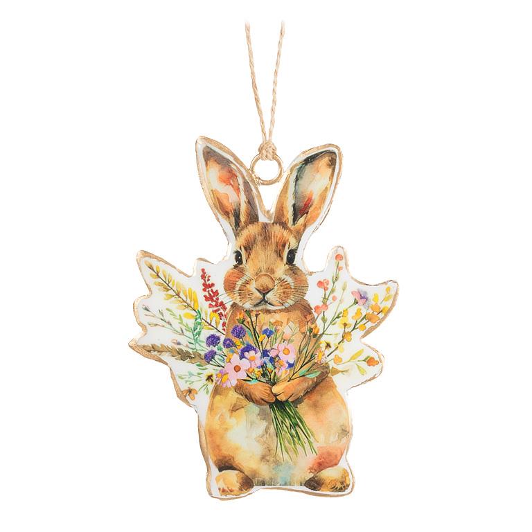 Bunny Holding Flowers Ornament