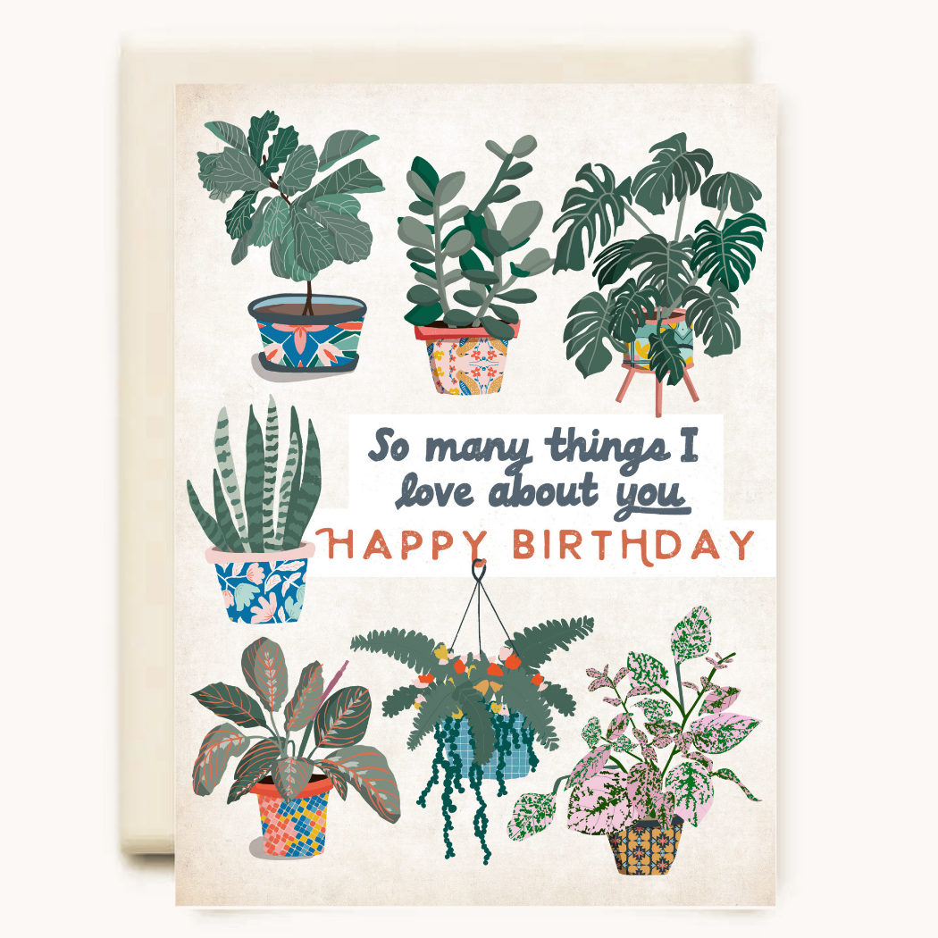 Plants Birthday Card