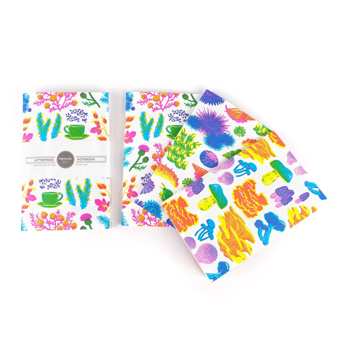 Notebook: Vibrant Life Series - Pocket Notebook (Set of 3): Plain Pages