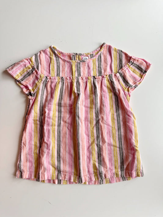 0519 Gap pink striped top
