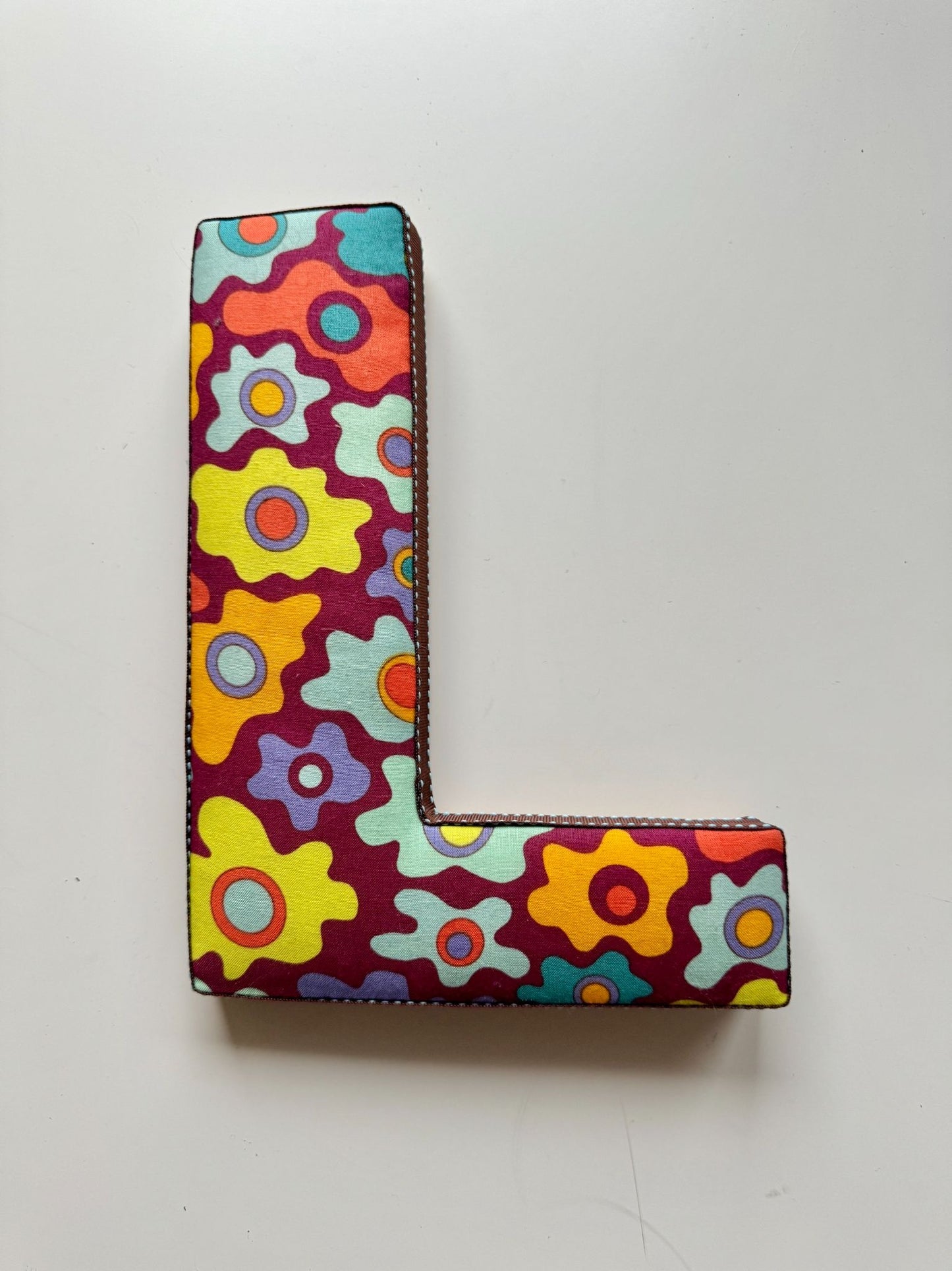 Handmade PLAY Floral Wood Block Letter Wall Decor - 4