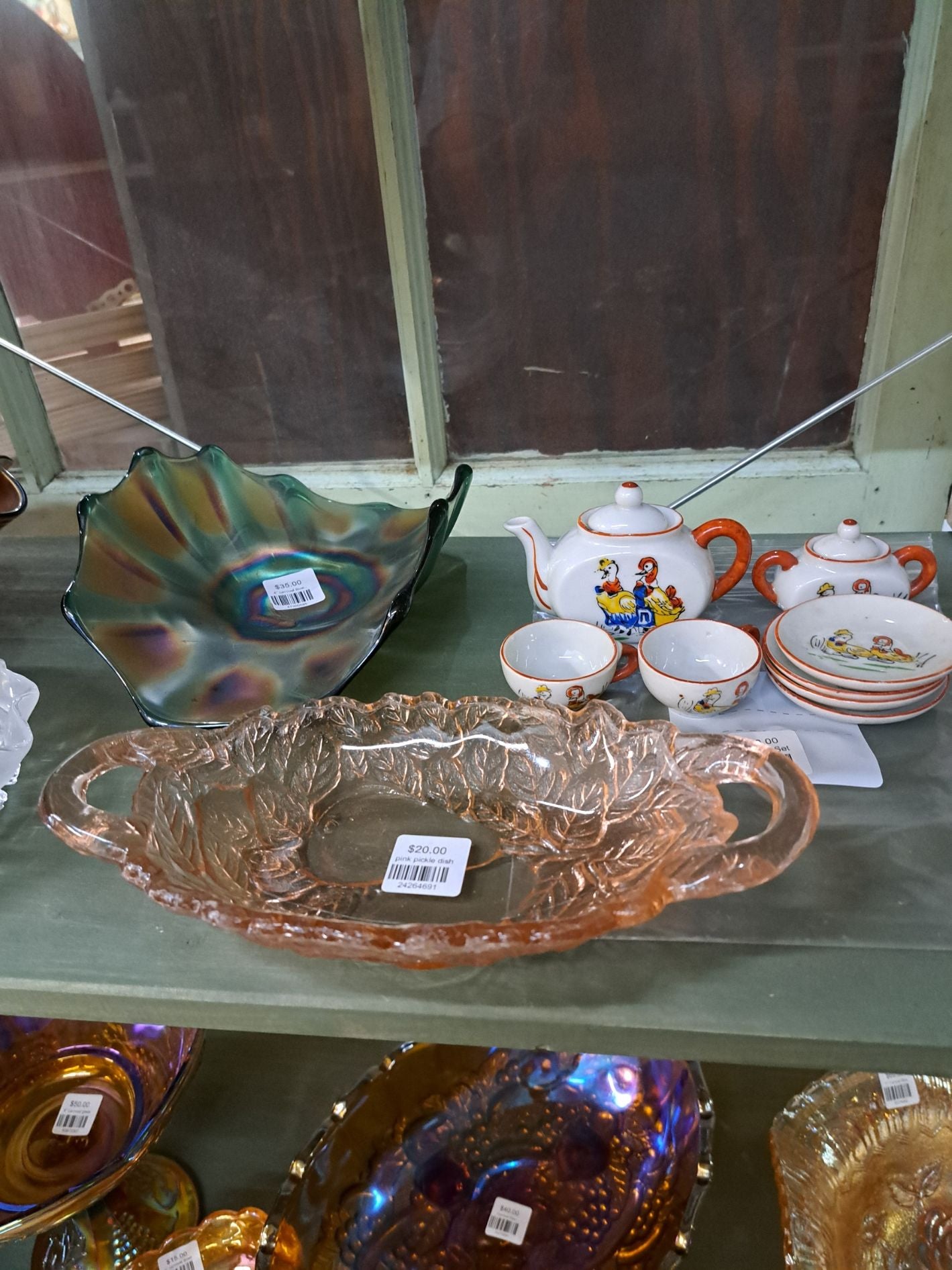 pink pickle dish - 1