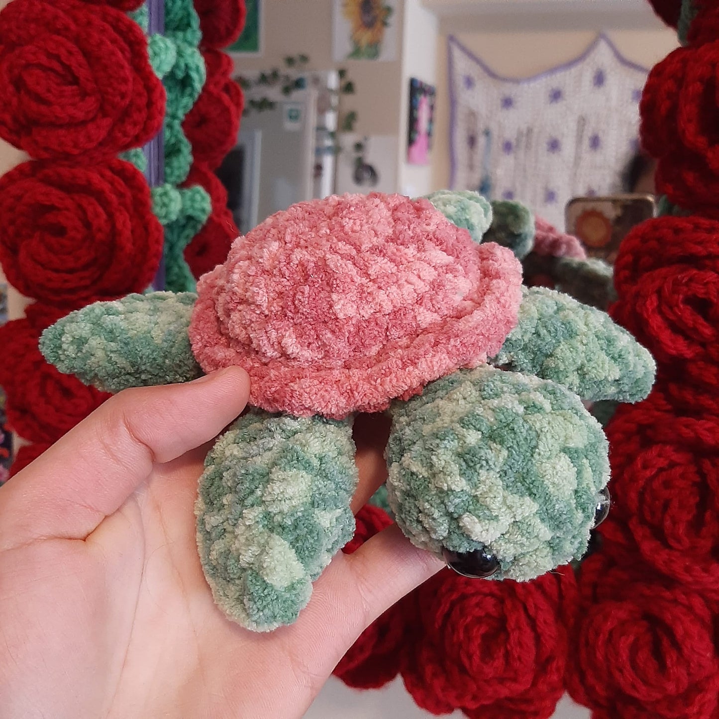 Fuzzy Pink Turtle - 3