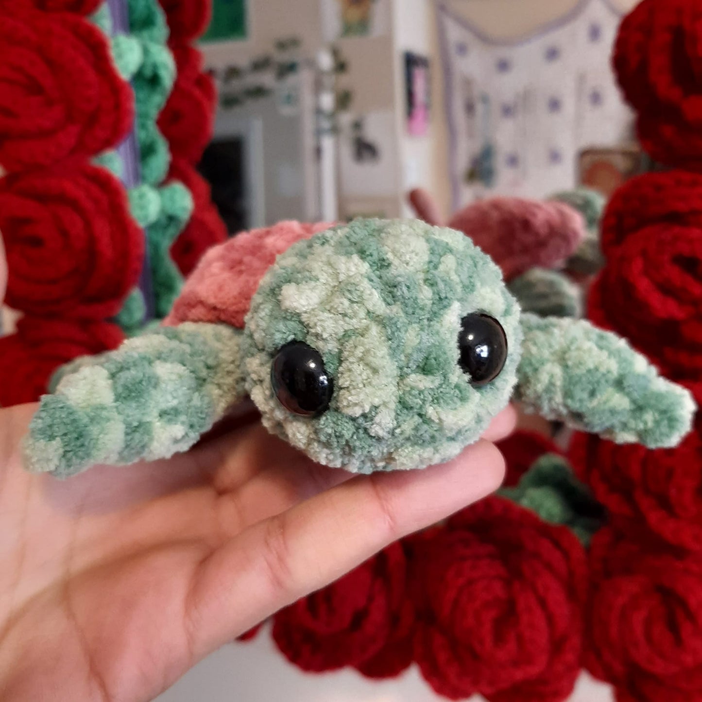 Fuzzy Pink Turtle - 2