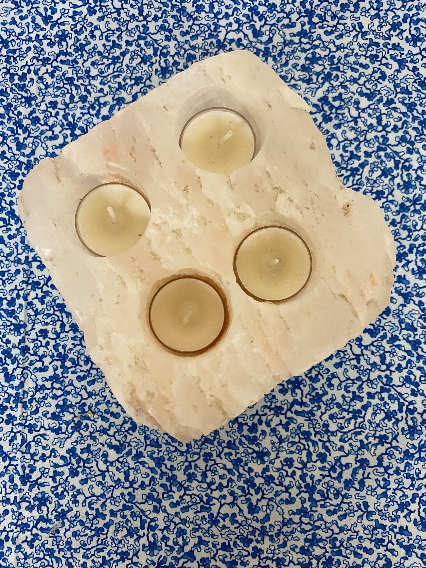 pink himalayan salt tealight holder - 2