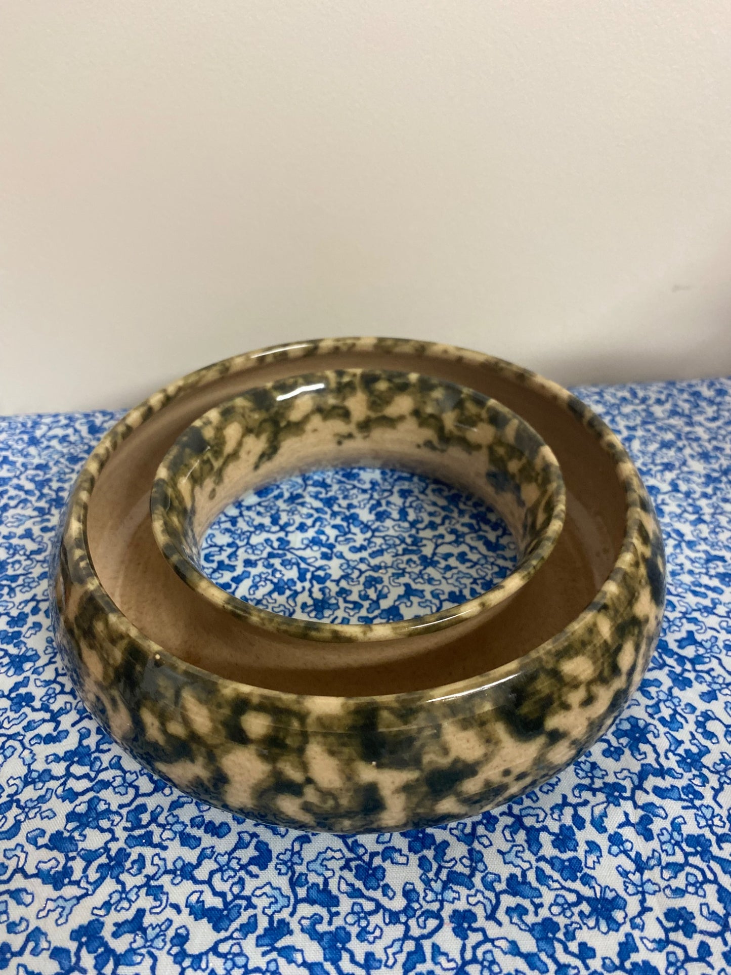 pottery pansy ring vase - 1