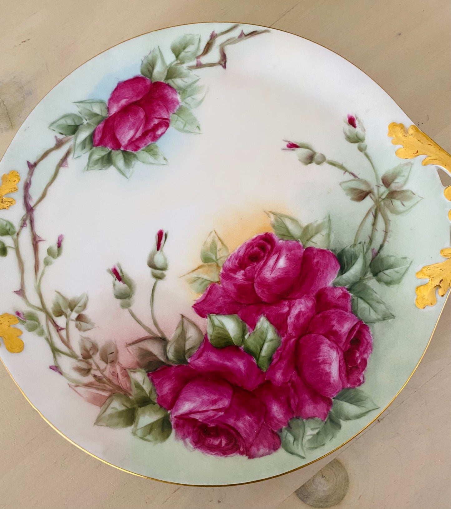 Hand Painted Cake Plate - 2