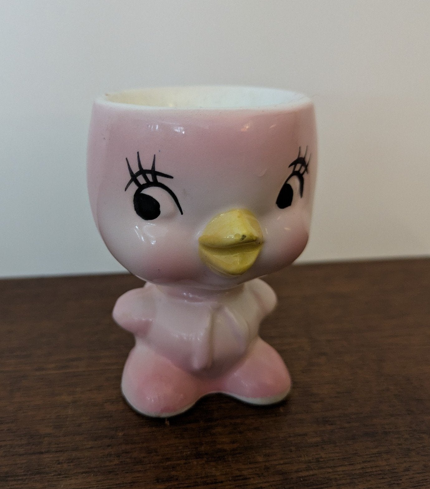 Anthropomorphic Bird Egg Cup - Pink - 1