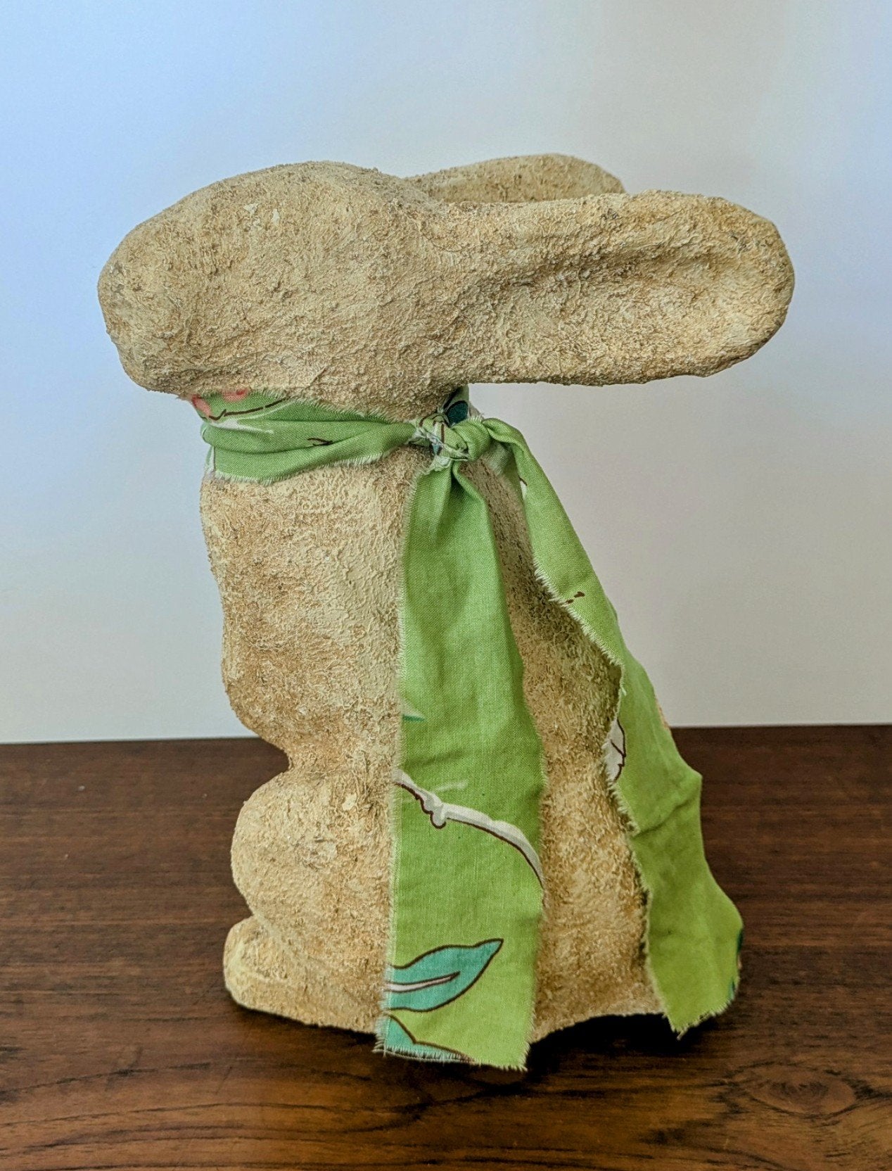 Paper Mache Bunny - Faux Concrete Stucco - 1