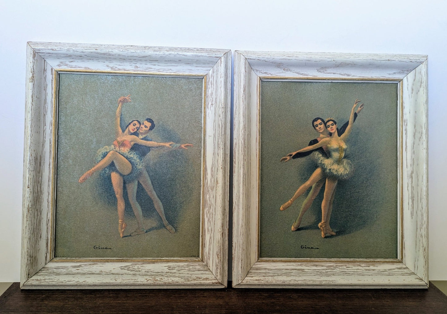 Set 2 Vintage Ballet Print by Gina Winde 1960s - 1
