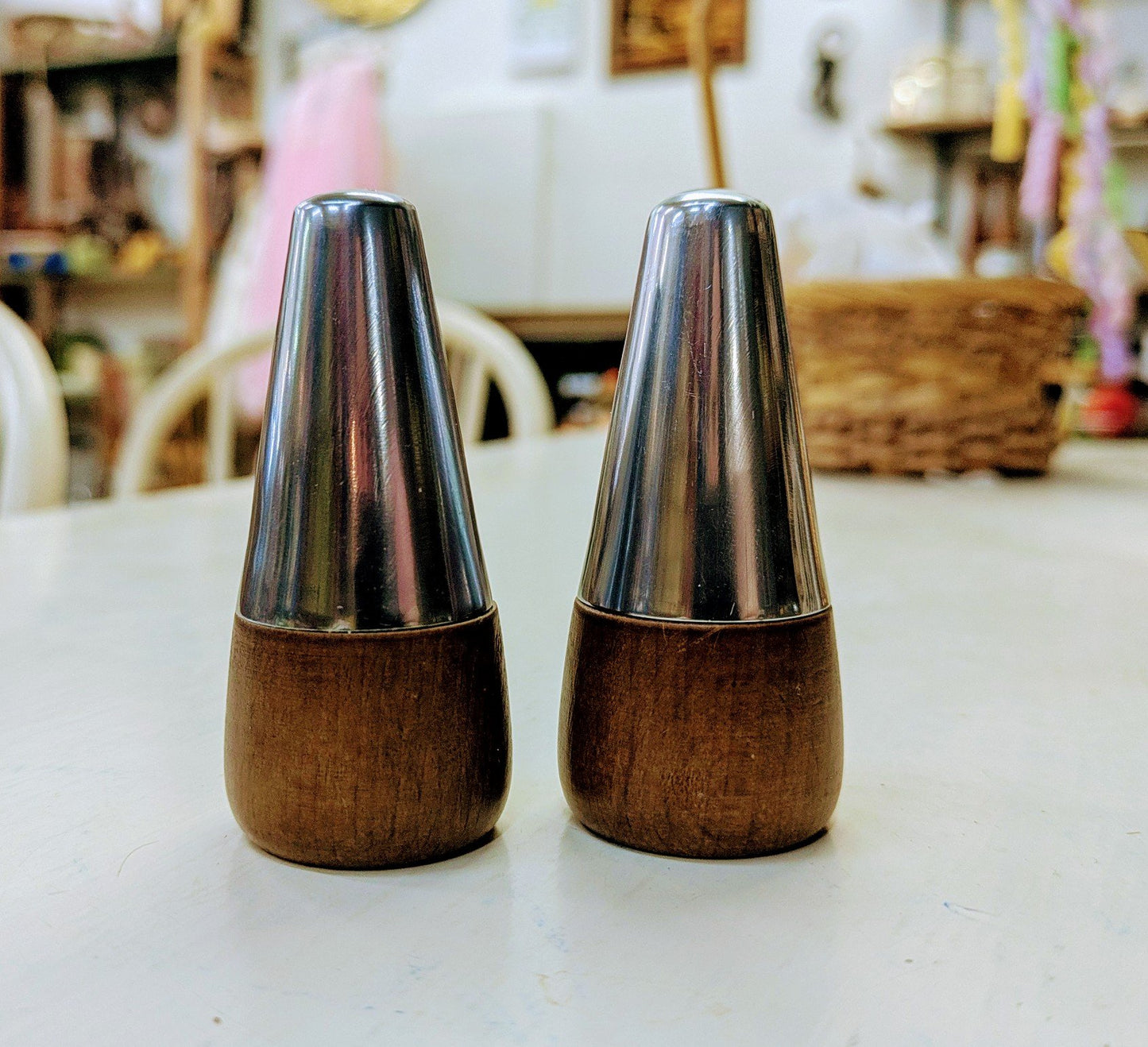 Teak Salt and Pepper Shakers - 1