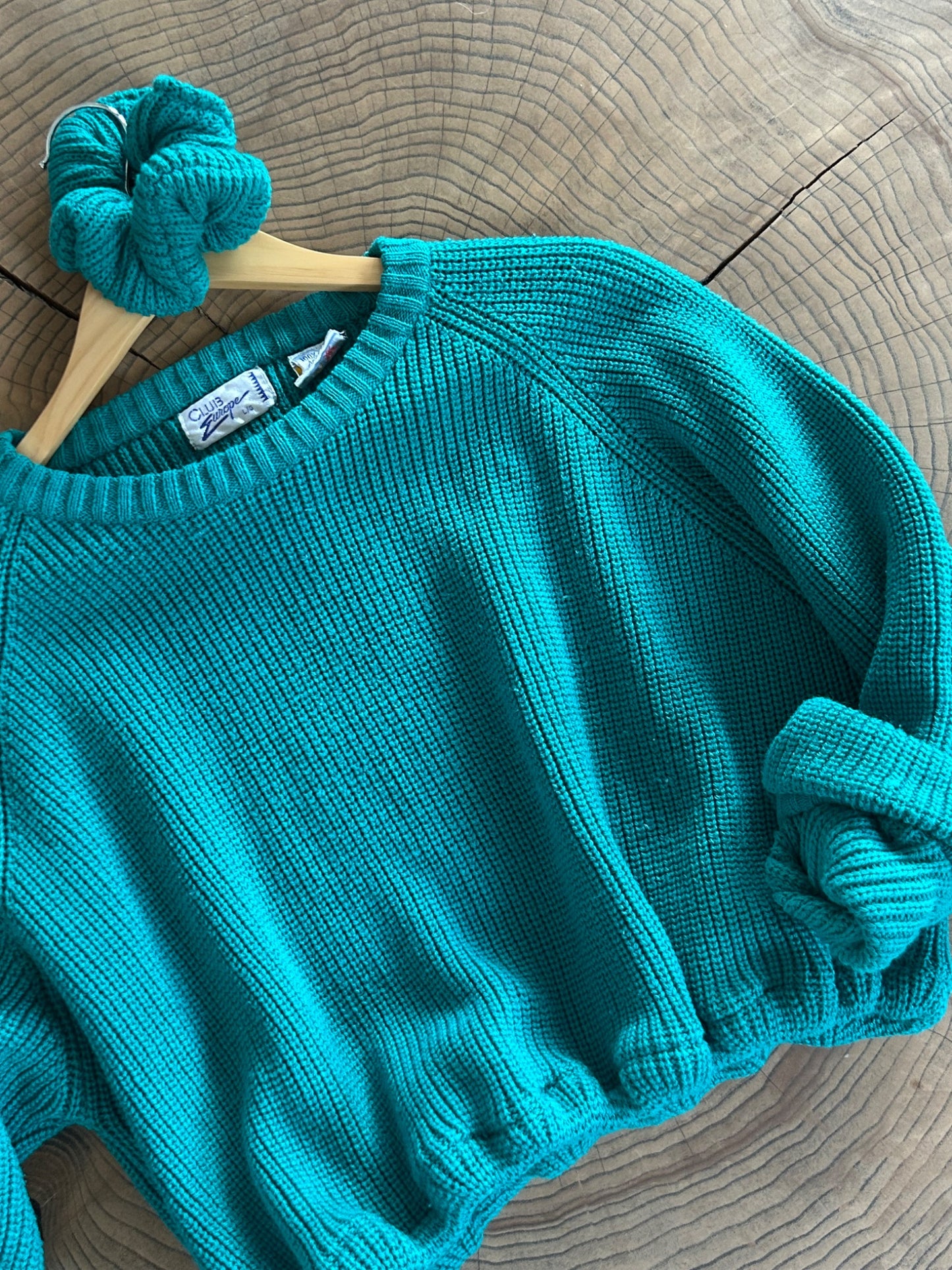 the classic teal knit set - 1