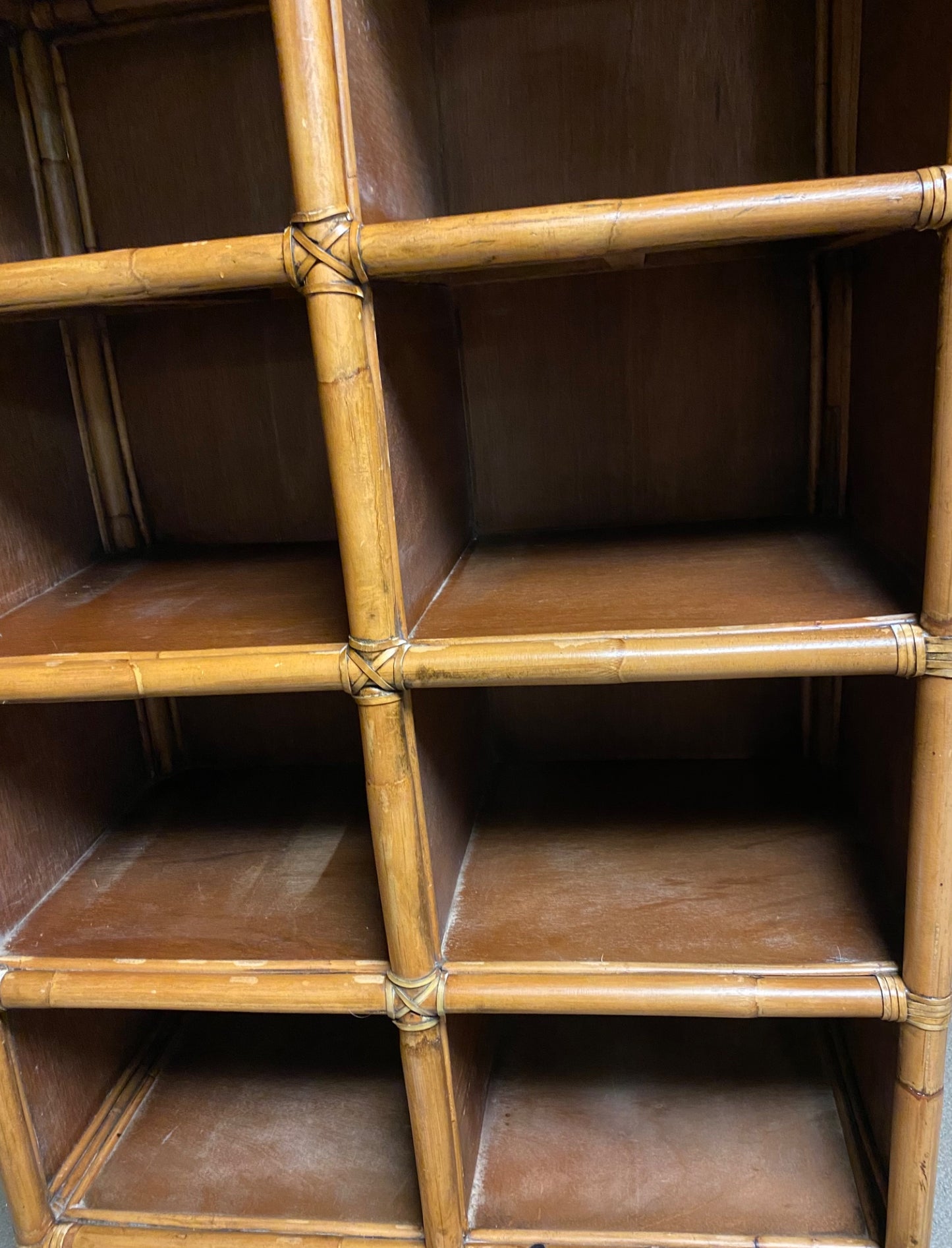 bamboo & wicker shelf - 7