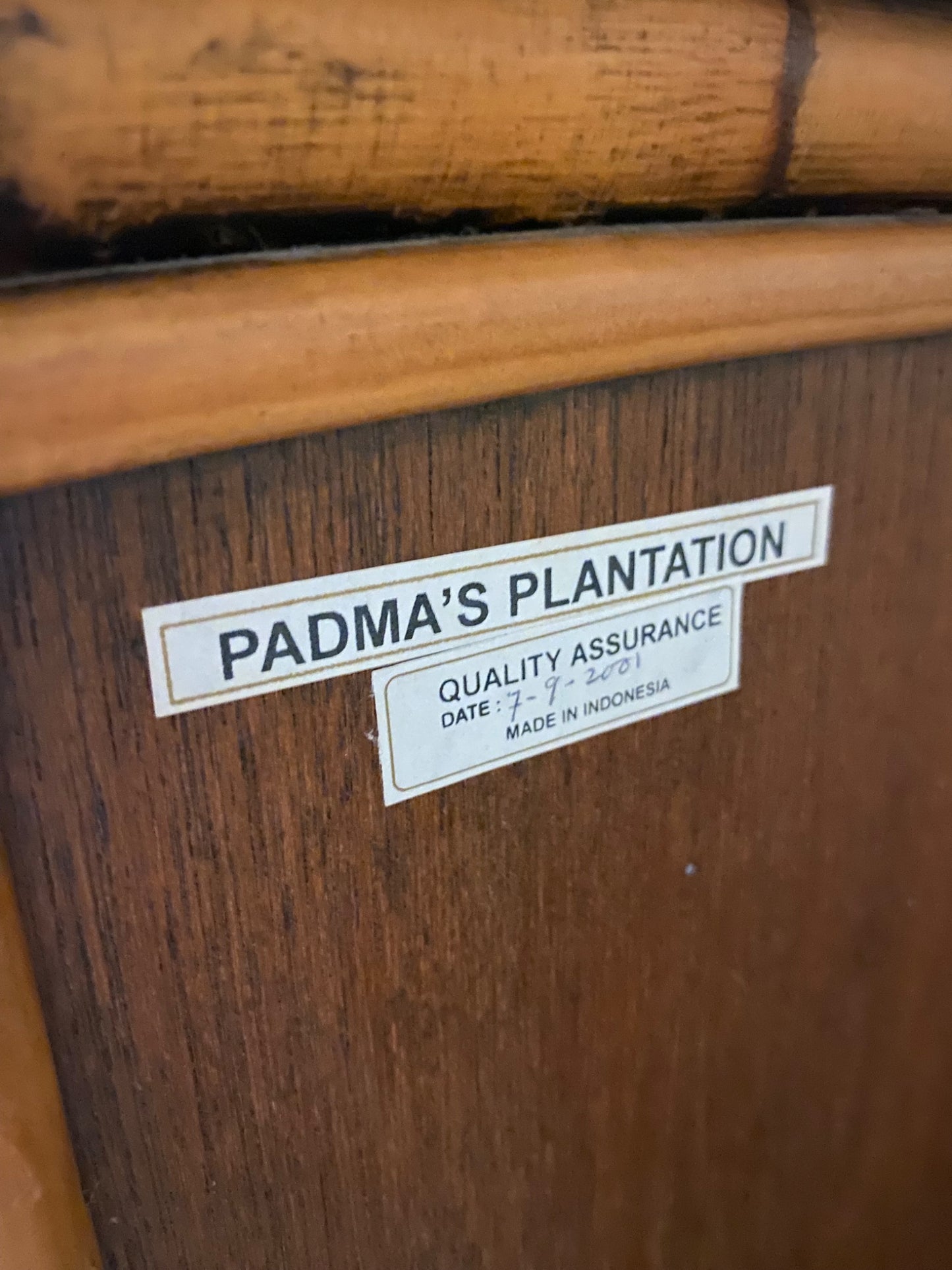 bamboo & wicker shelf - 9