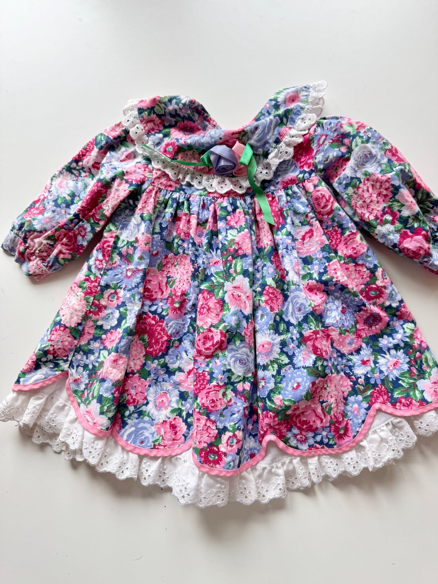 0328 Vintage girls' CB KIDS floral dress - 1