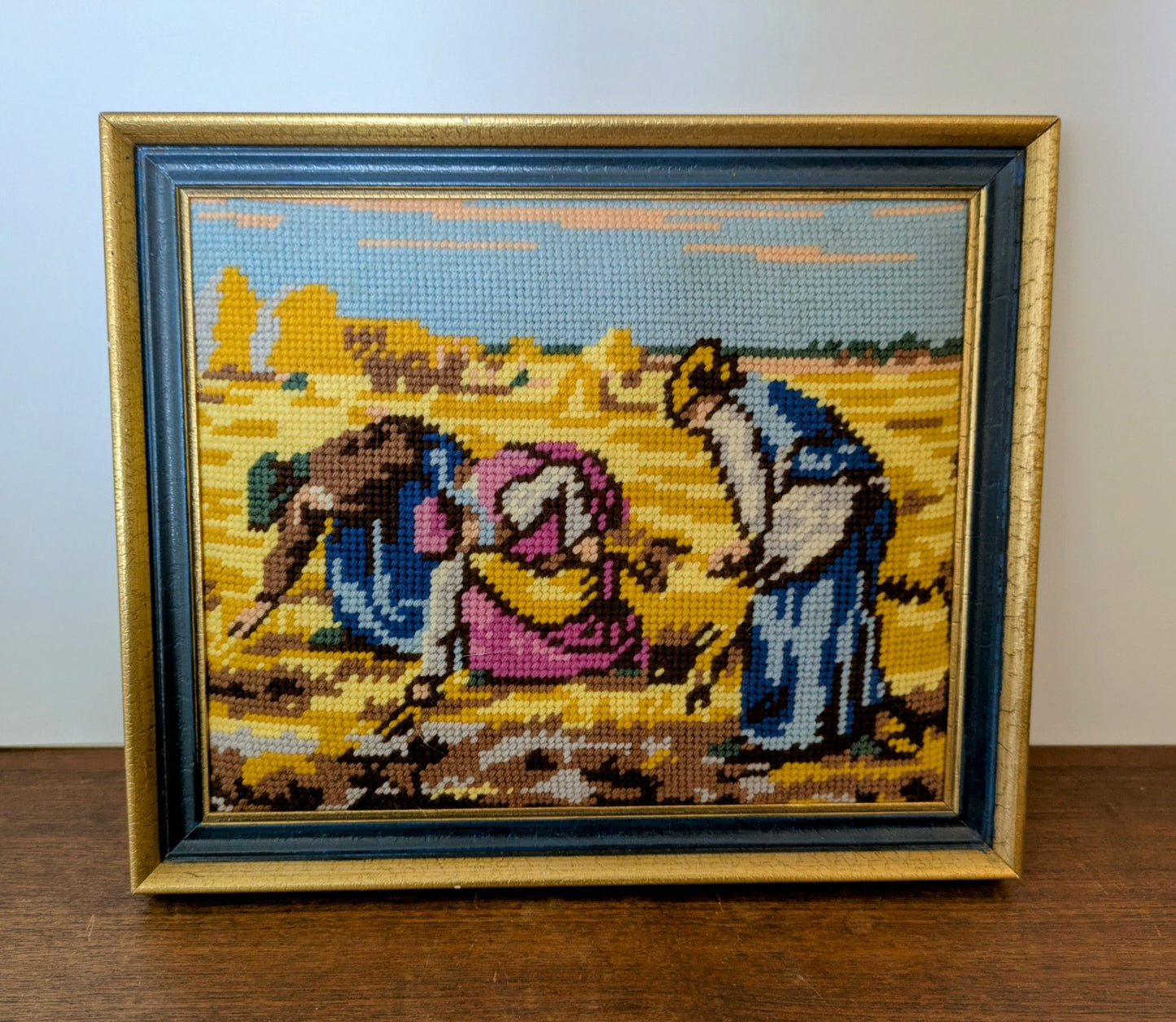 Vintage Needlepoint "The Gleaners"