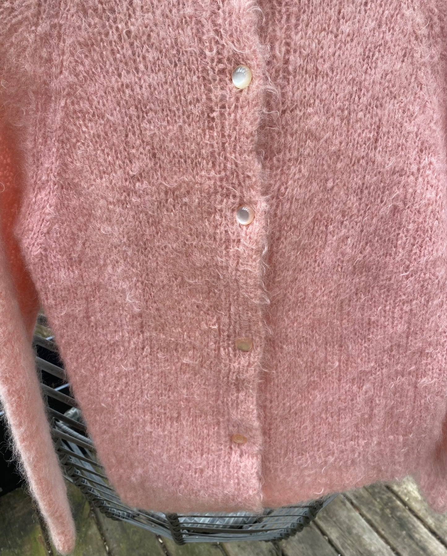 Mohair Vintage Pink Cardigan