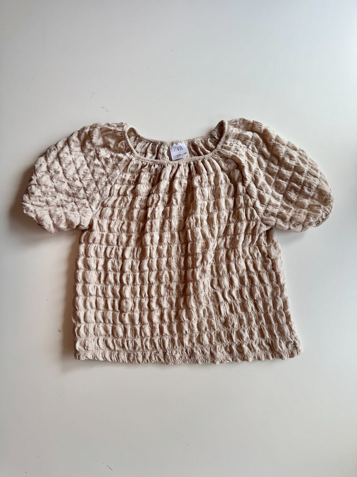 0519 Zara beige ruched top