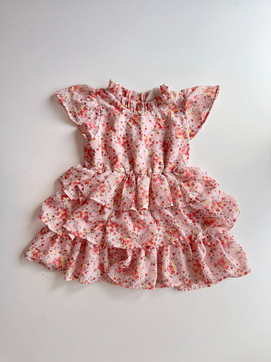 0519 H&M pink floral dress