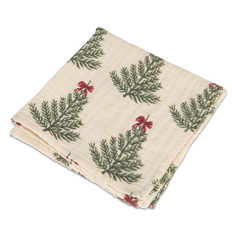 Holiday Trees with Bows Napkin