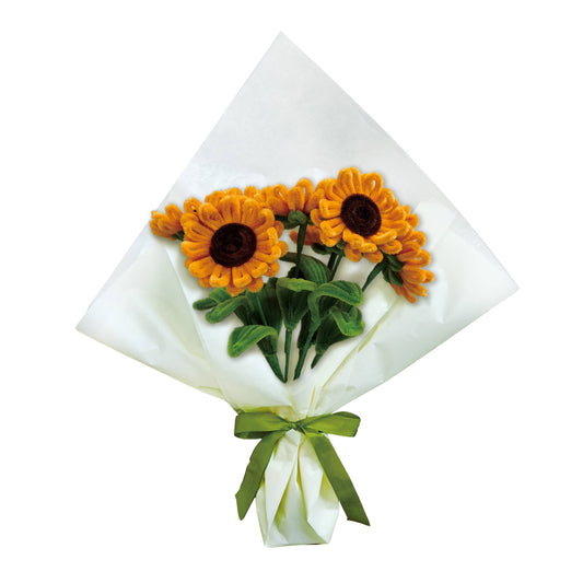 DIY Chenille Flower Bouquet Kit – Sunflower