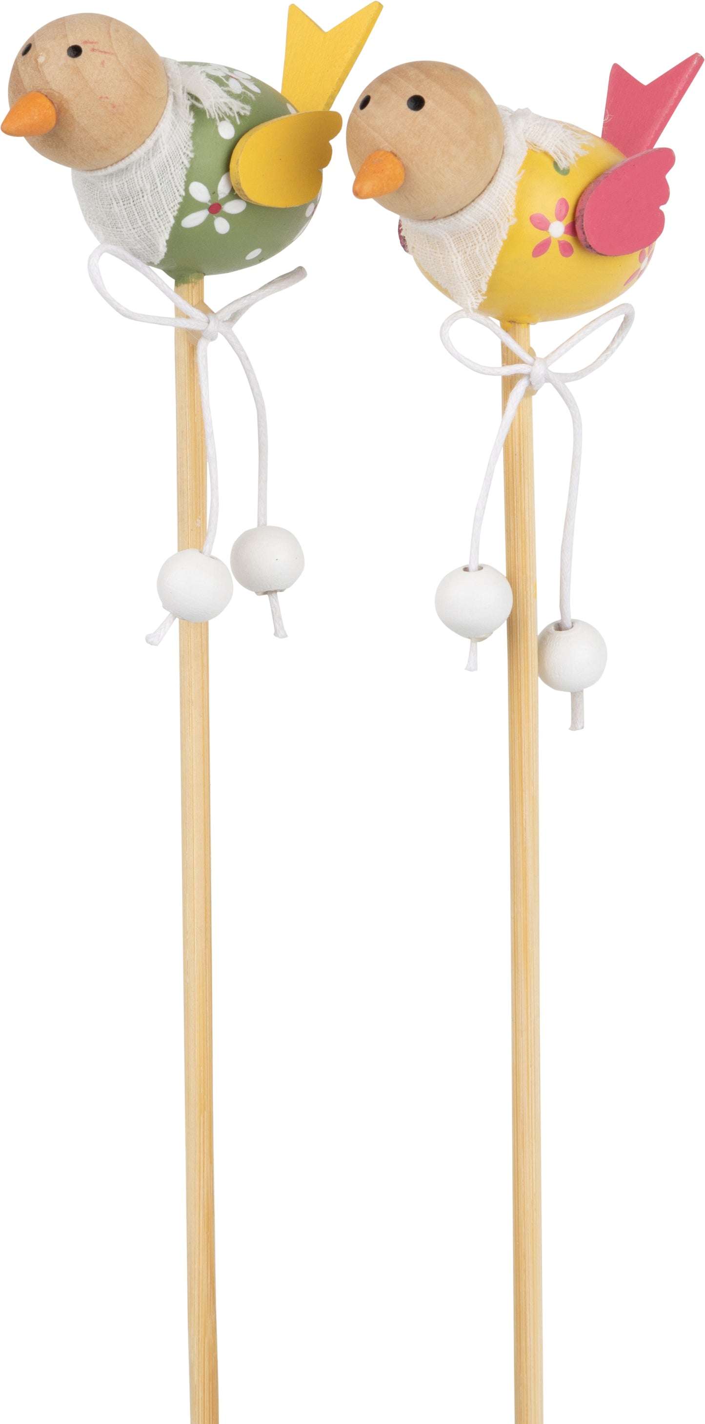 Wood Bird Flower Pick