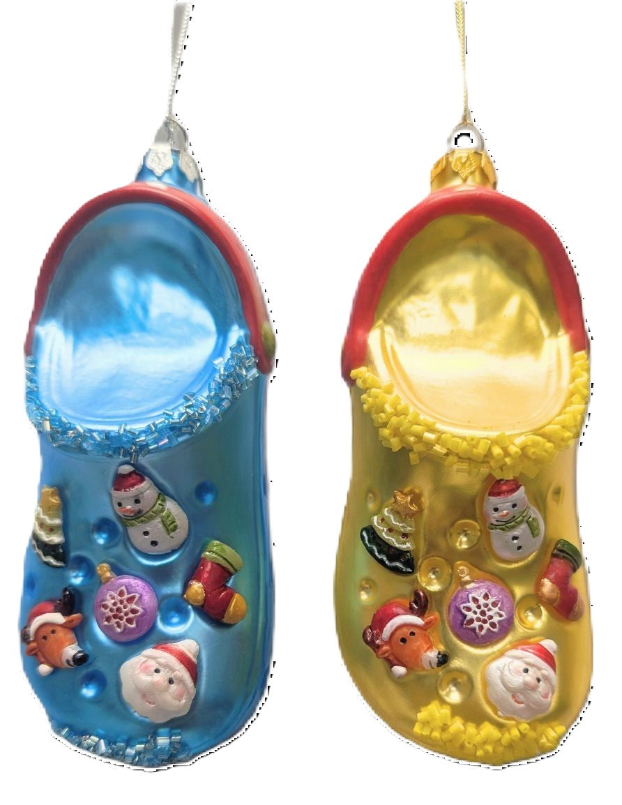 glass sandal ornament