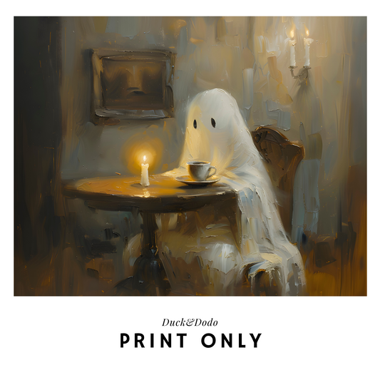 Coffee Ghost Print