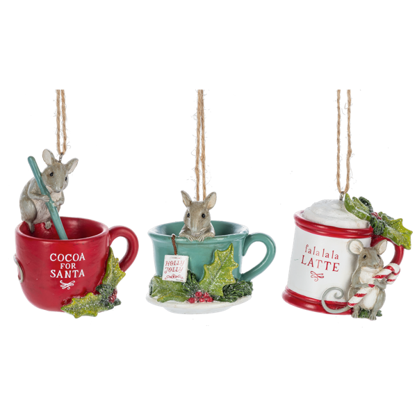 Teacup Mouse Ornament