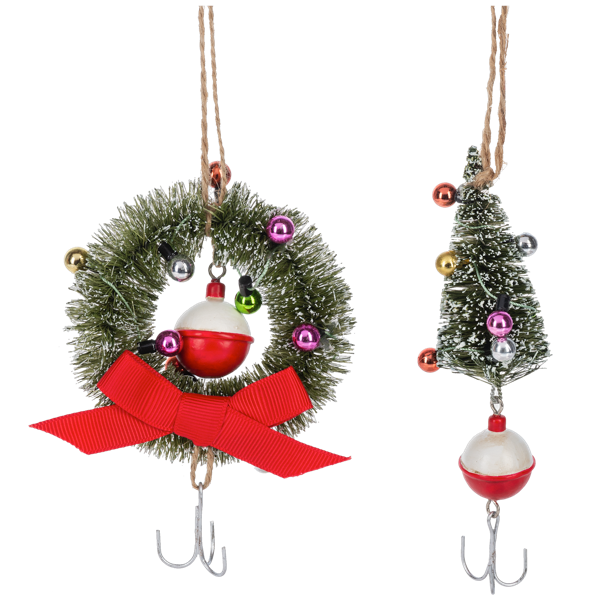 Bobber Tree & Wreath Ornament