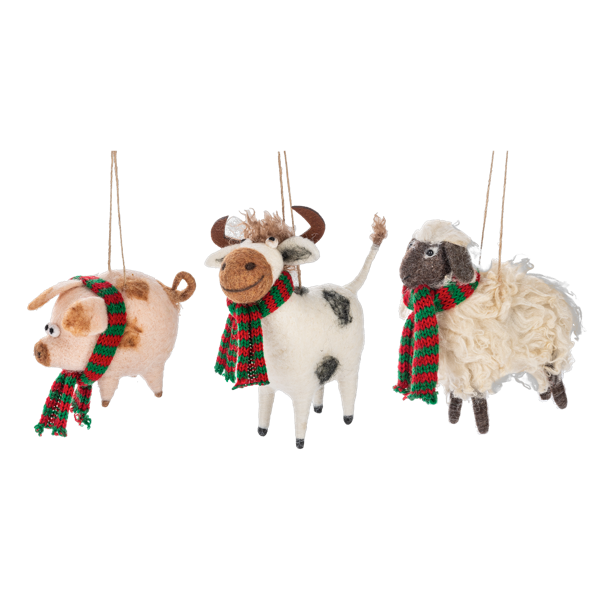 Handcrafted Farm Animal Ornament
