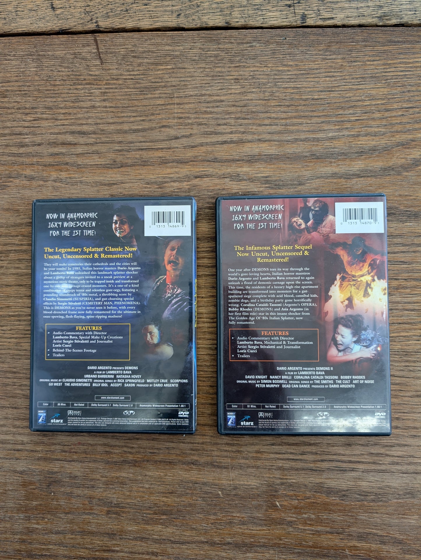 Demons & Demons 2 DVD Set