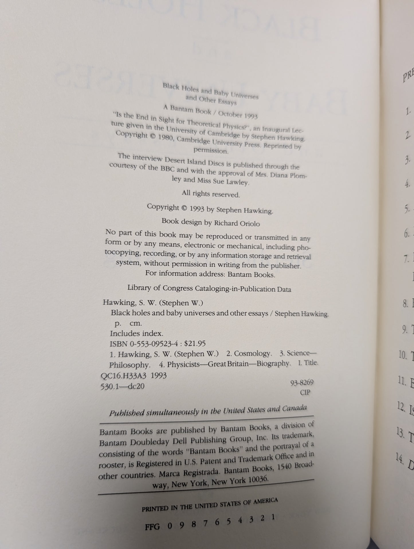 Black Holes and Baby Universes and Other Essays - Stephen Hawking