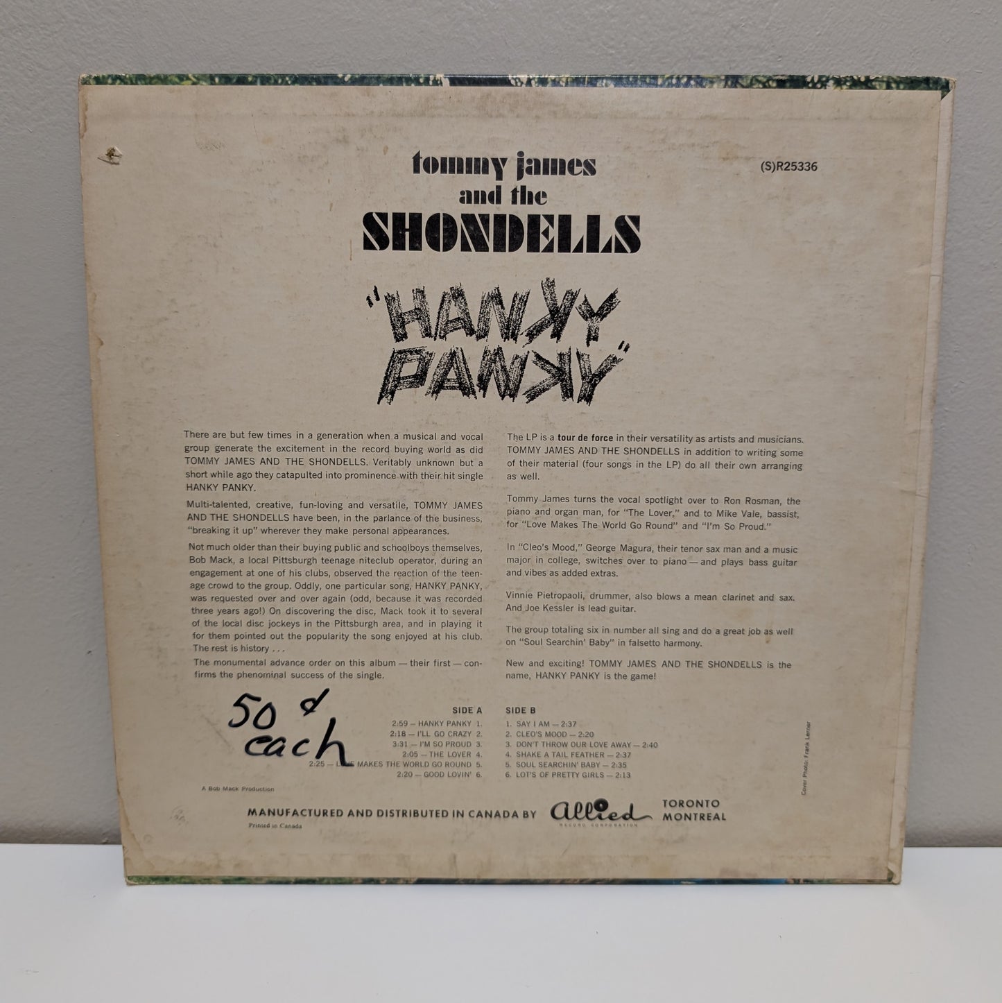 Tommy James & The Shondells Hanky Panky LP