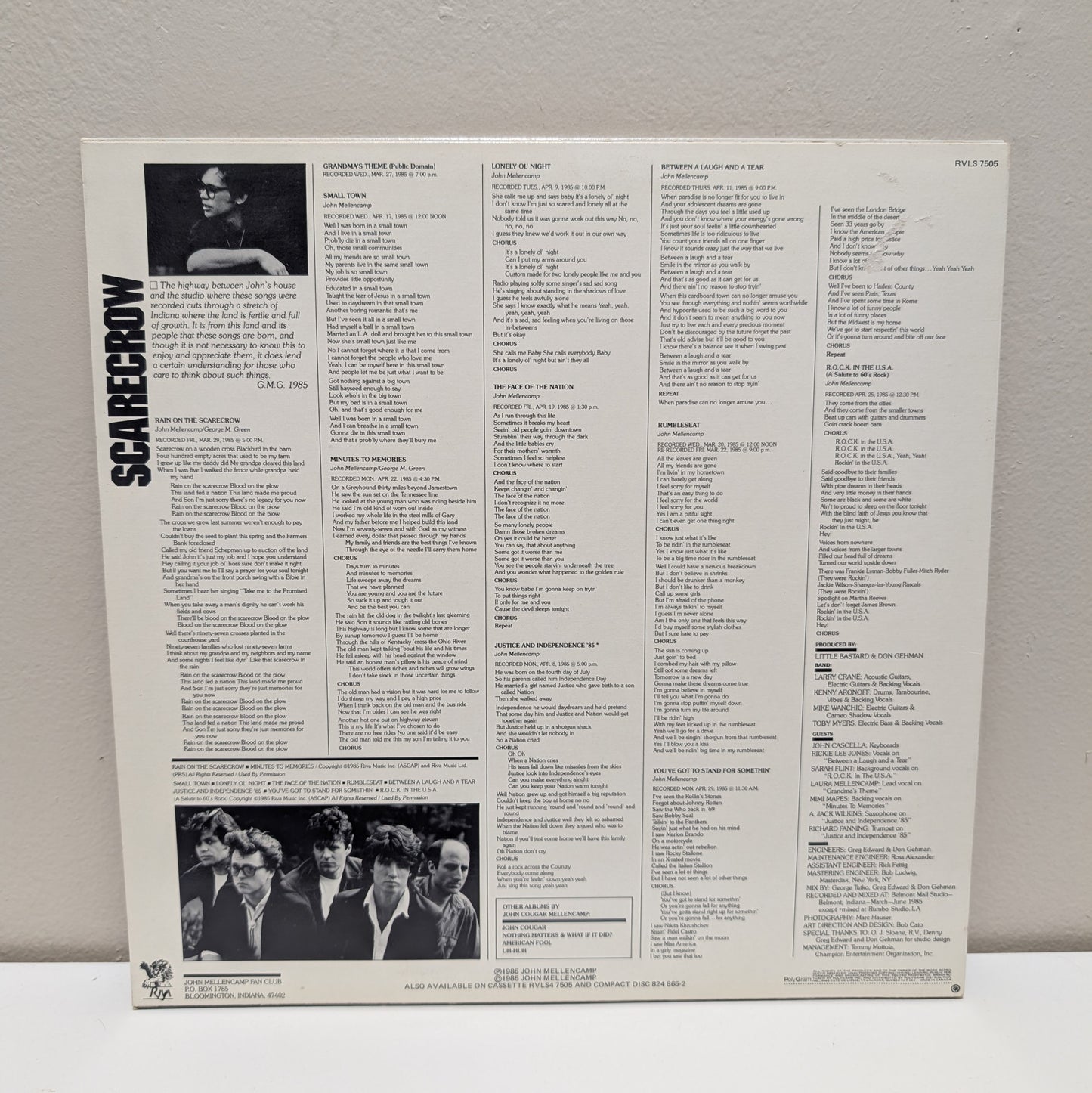 John Cougar Mellencamp Scarecrow LP