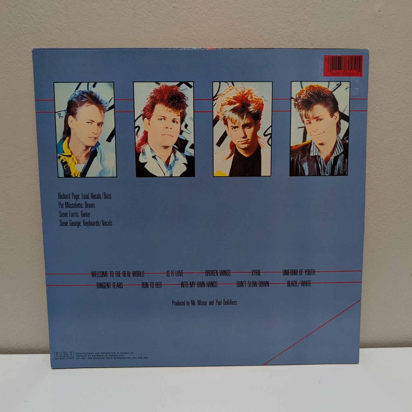 Mr Mister Welcome To The Real World LP