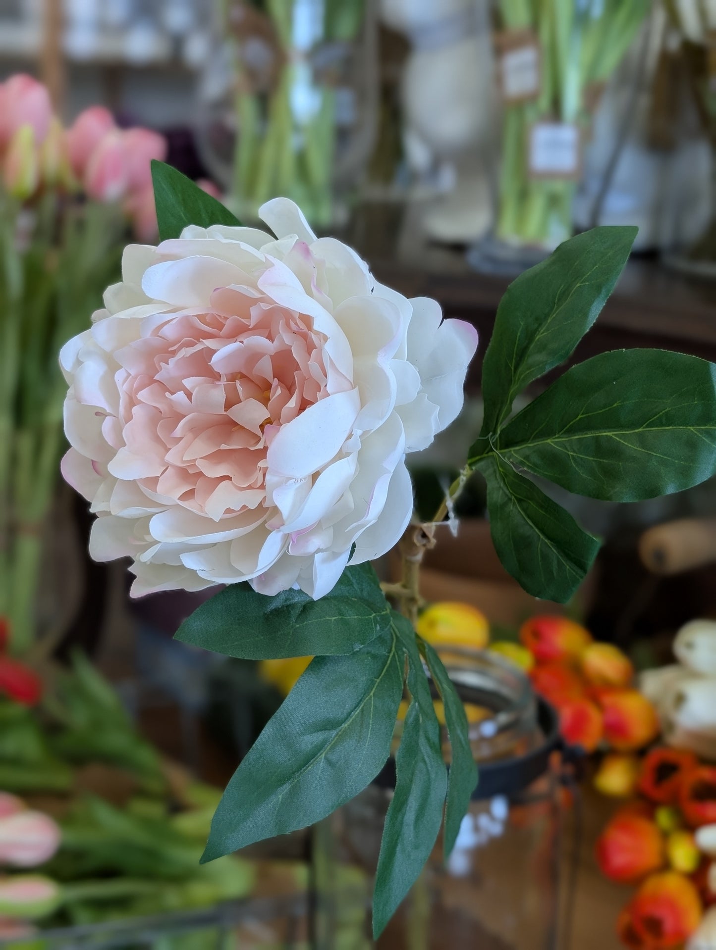 Pink Fresh Touch Peony Stem