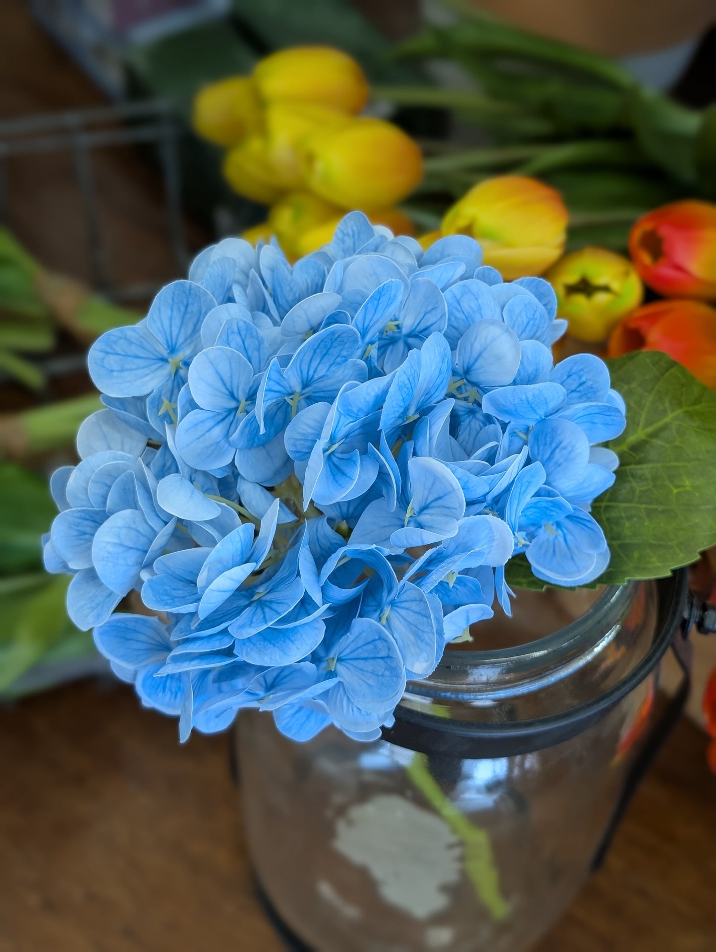 12" Blue Hydrangea Fresh Touch