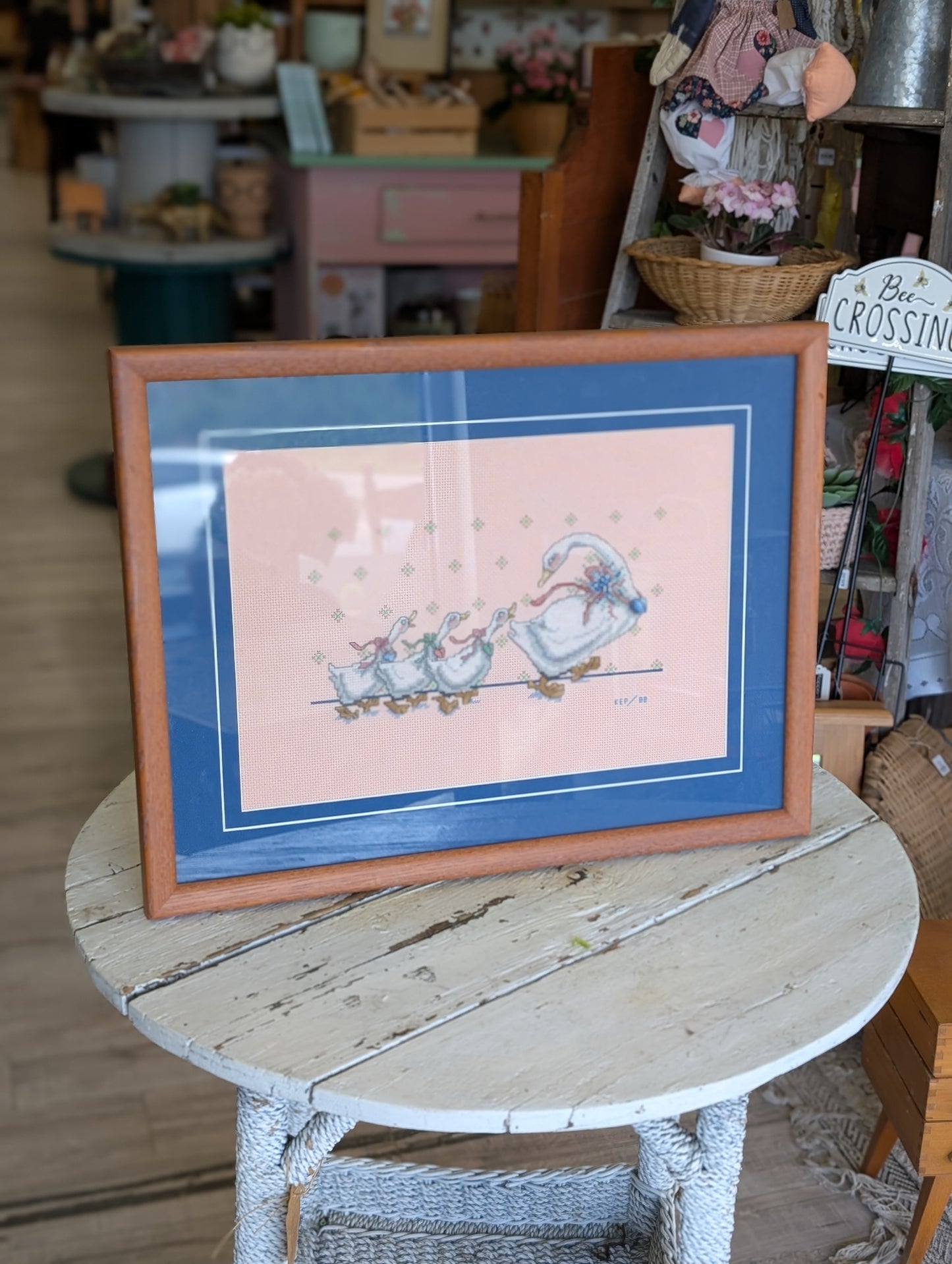 Goose with Ribbon Embroidery