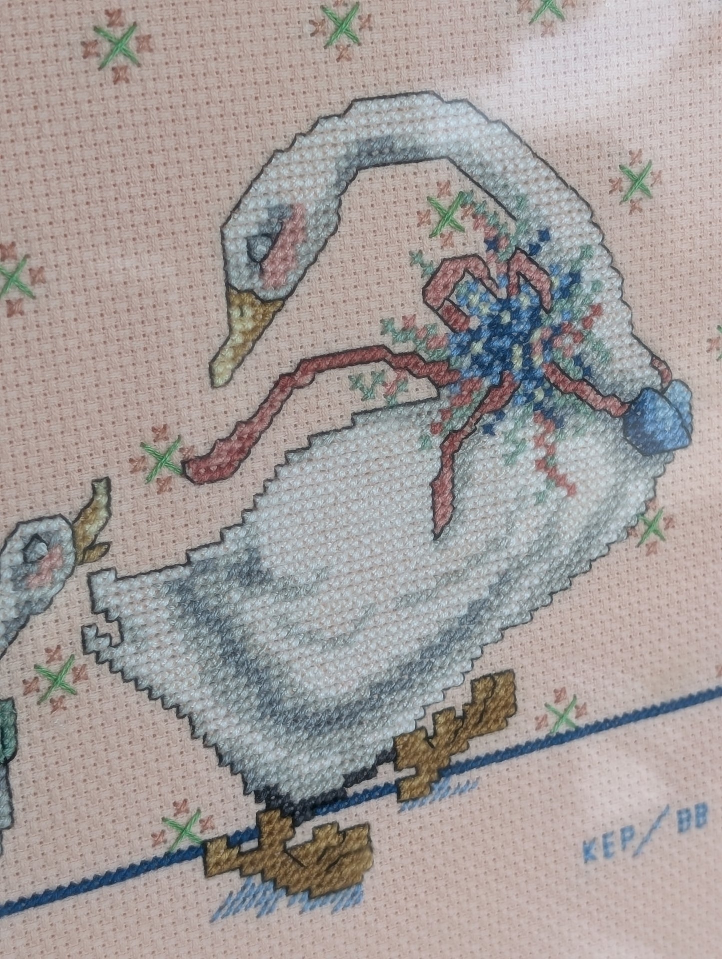 Goose with Ribbon Embroidery